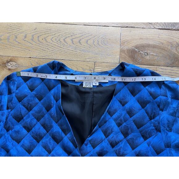 Vintage 100% Silk Asian Floral Anne Crimmins for Umi Collections Blazer Size 10 - Picture 8 of 13